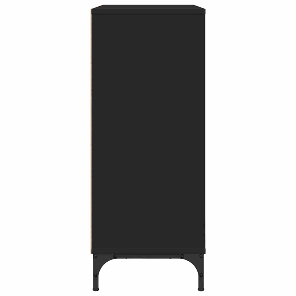 Kabalas su stalčių Juoda 79,5 x 33 x 82 cm Apdirbta mediena