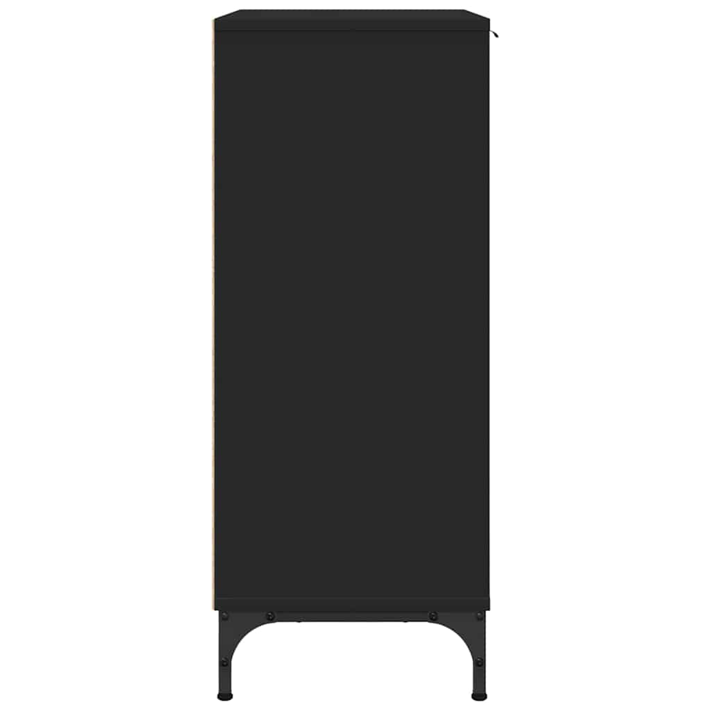 Kabalas su stalčių Juoda 89.5 x 33 x 82 cm Apdirbta mediena