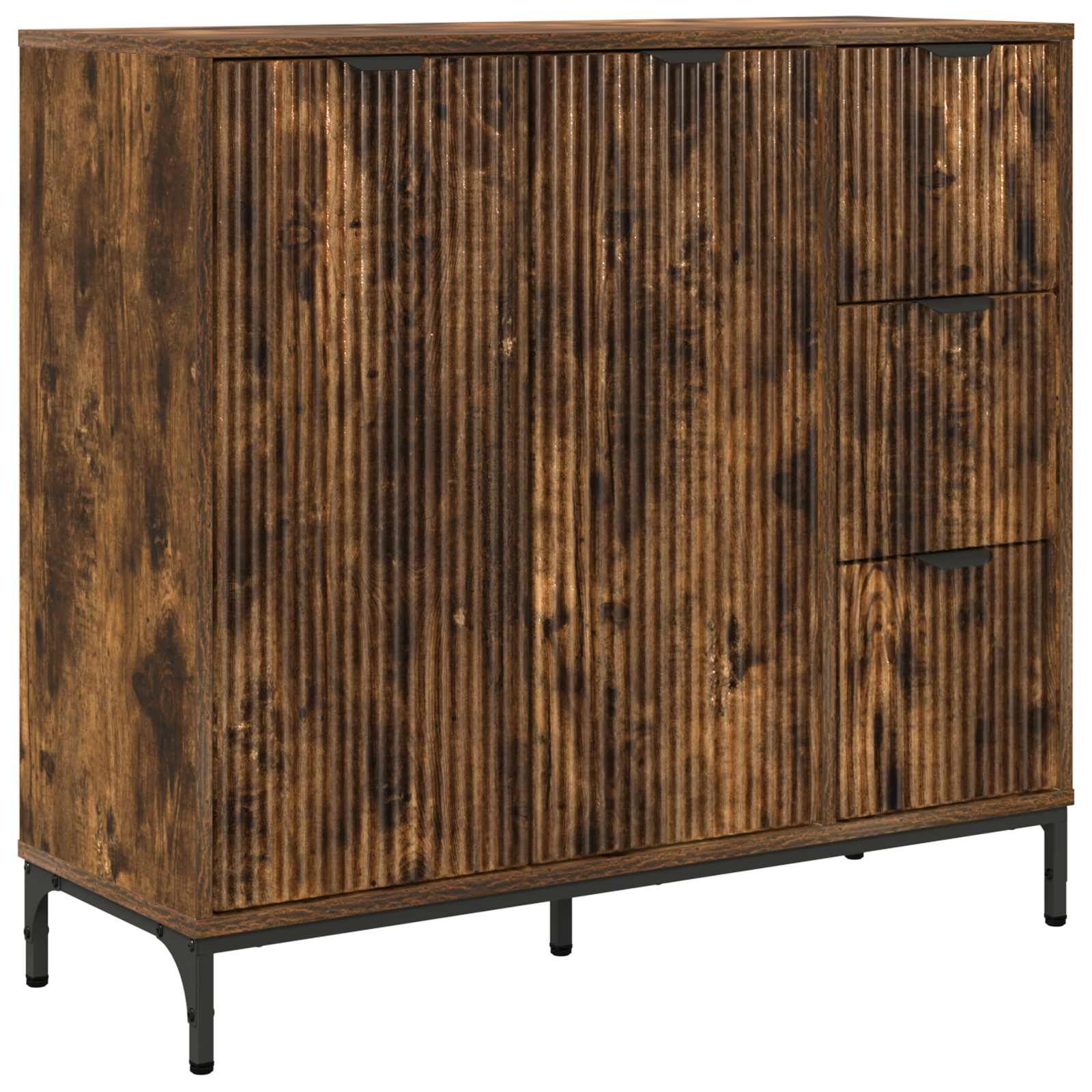 Chest of drawers Smoked oak 89.5 x 33 x 82 cm Engineered wood