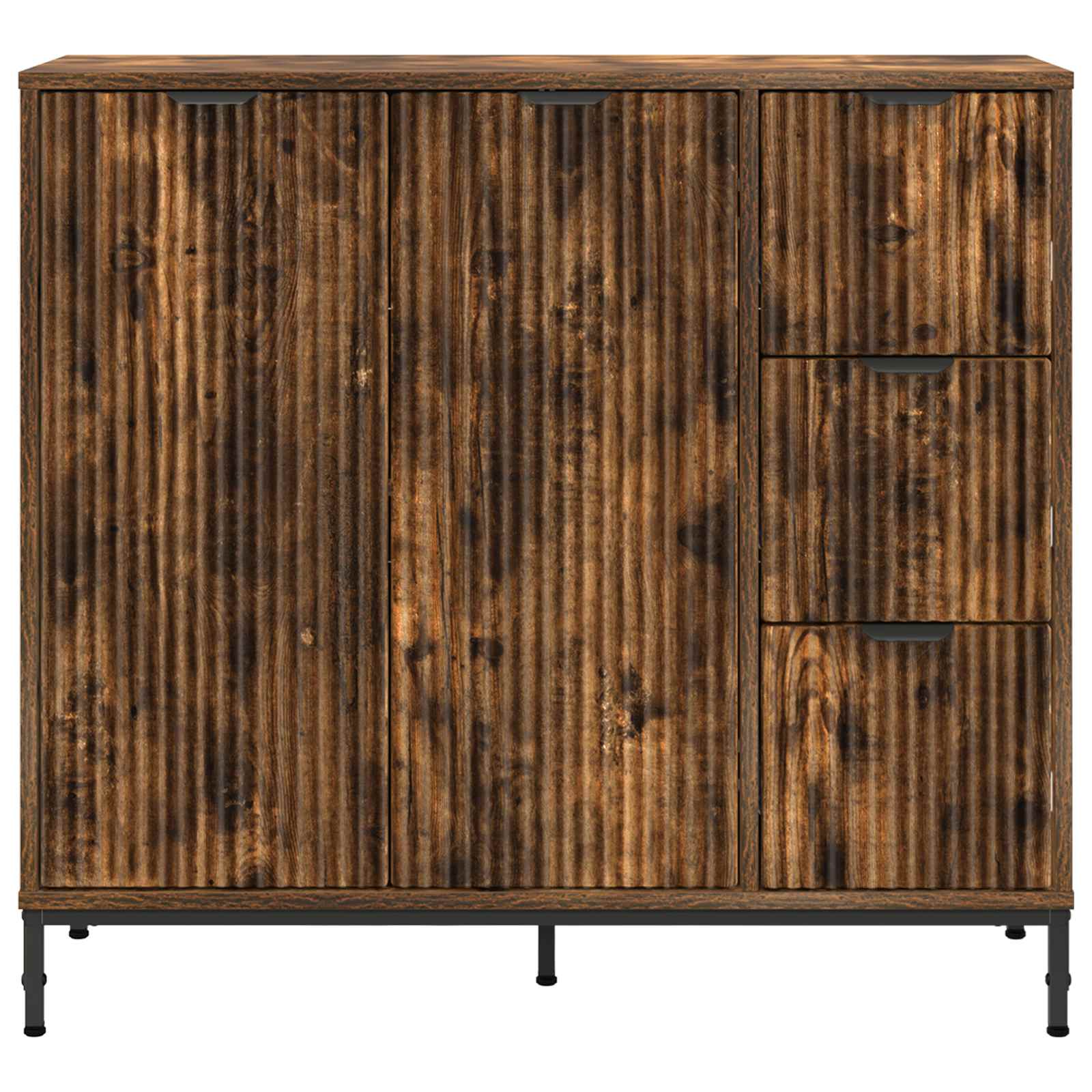 Chest of drawers Smoked oak 89.5 x 33 x 82 cm Engineered wood