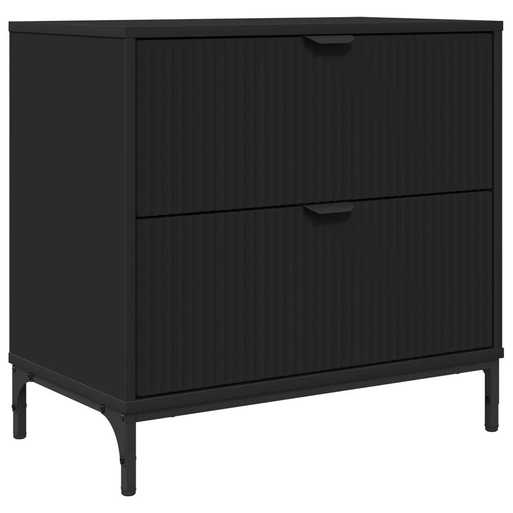 Naktinis staliukas Juoda 63.5 x 36 x 61 cm Apdirbta mediena