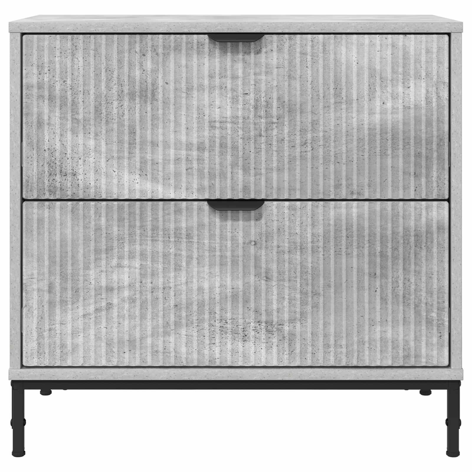 Naktinis staliukas su stalčių Betono pilka 63.5 x 36 x 61 cm