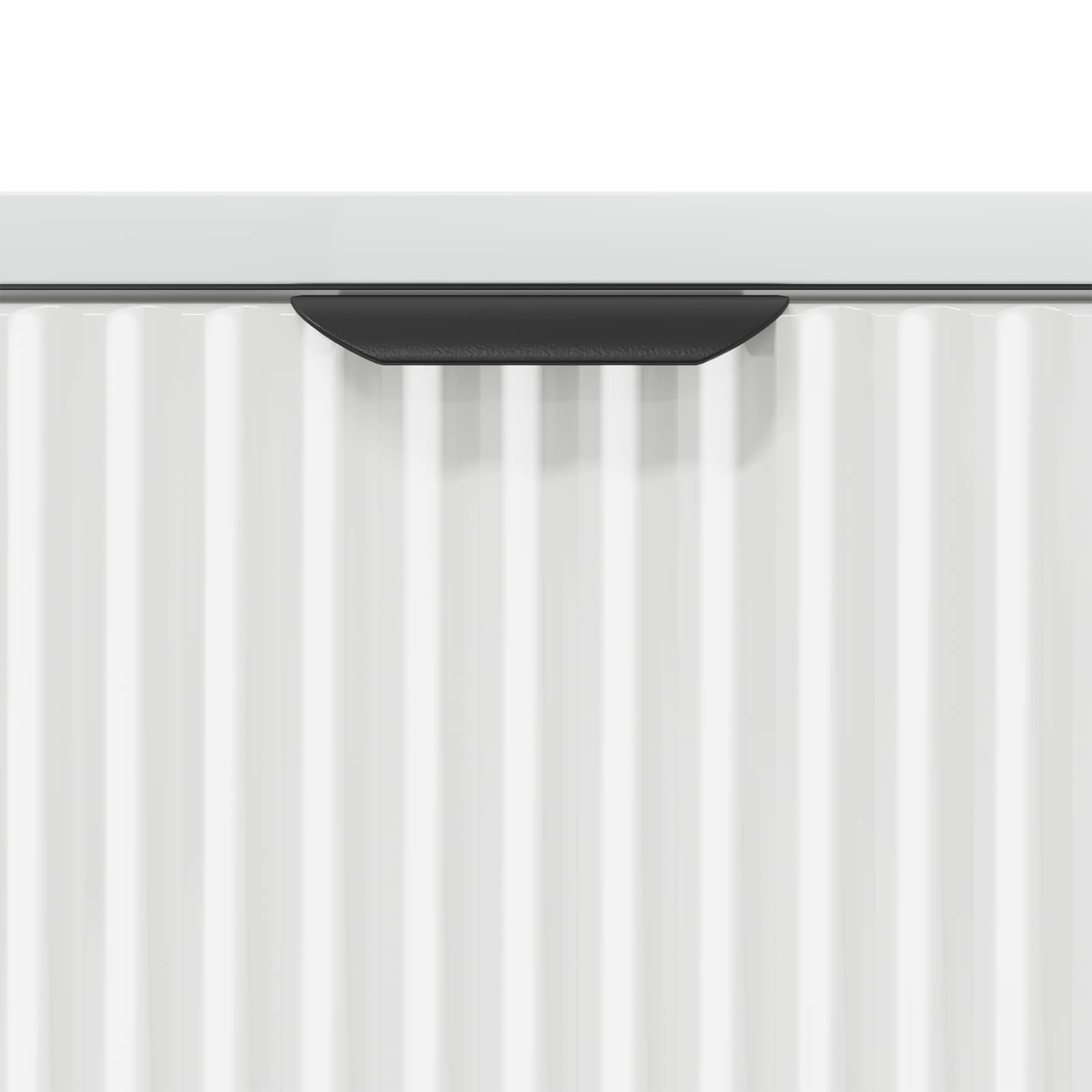 Nightstand High Gloss White 63.5 x 36 x 61 cm