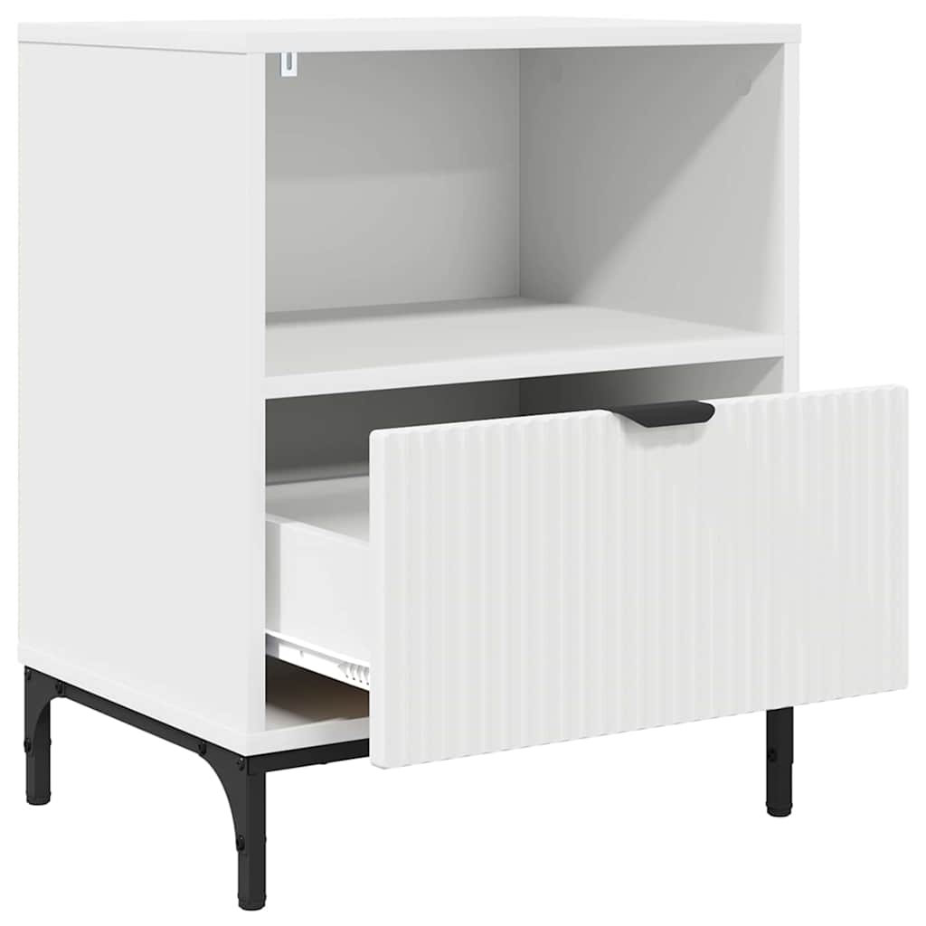 Bedside tables with drawer 2 pcs White 49 x 36 x 61 cm