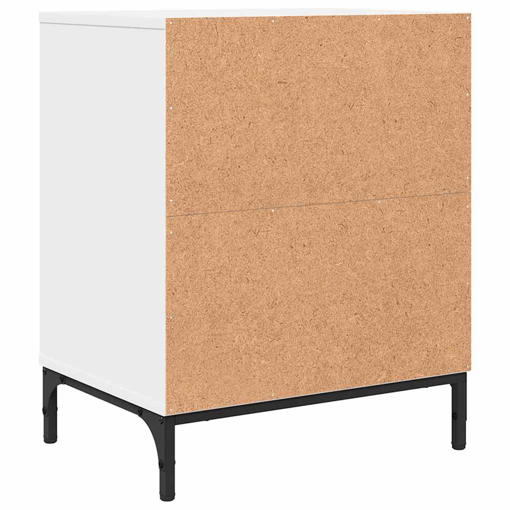 Bedside tables with drawer 2 pcs White 49 x 36 x 61 cm