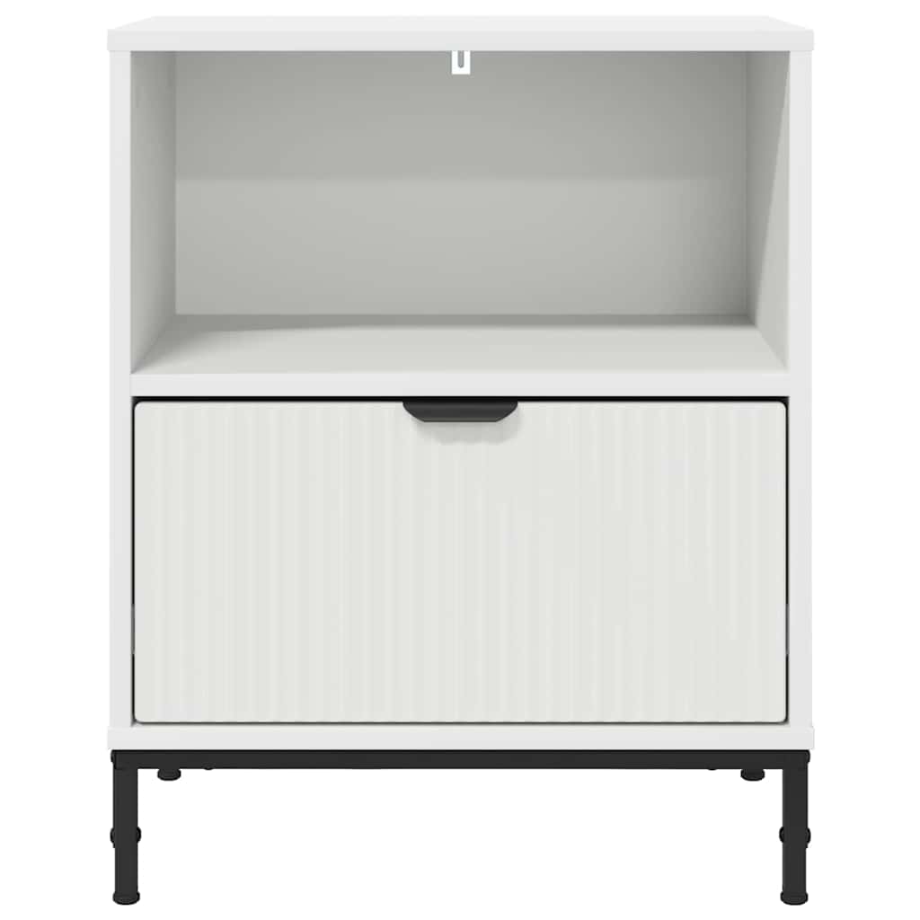 Bedside tables with drawer 2 pcs White 49 x 36 x 61 cm