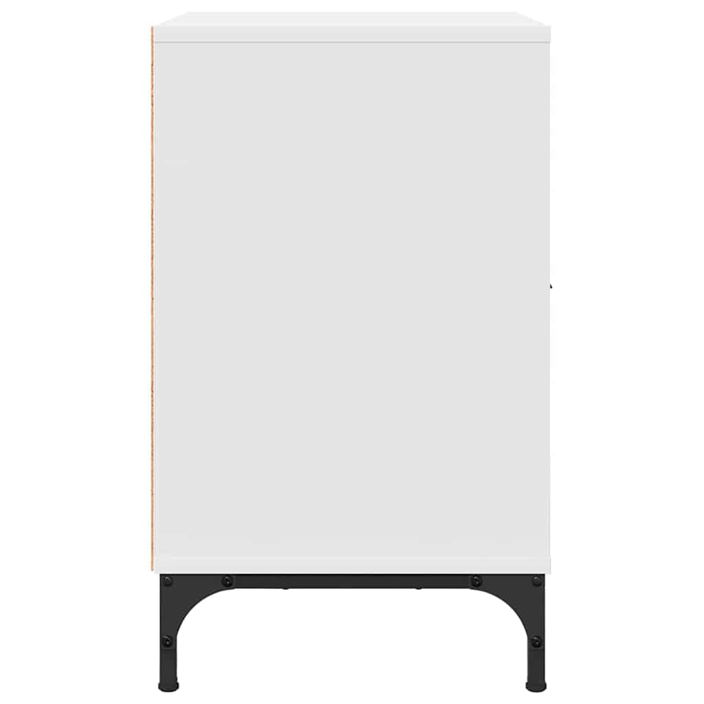 Bedside tables with drawer 2 pcs White 49 x 36 x 61 cm