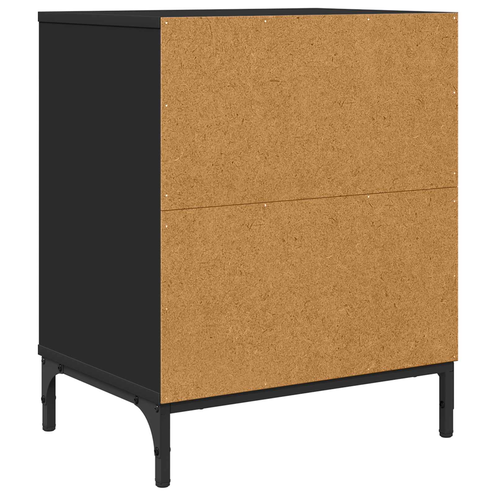 Naktiniai staliukai su stalčių 2 pcs Juoda 49 x 36 x 61 cm