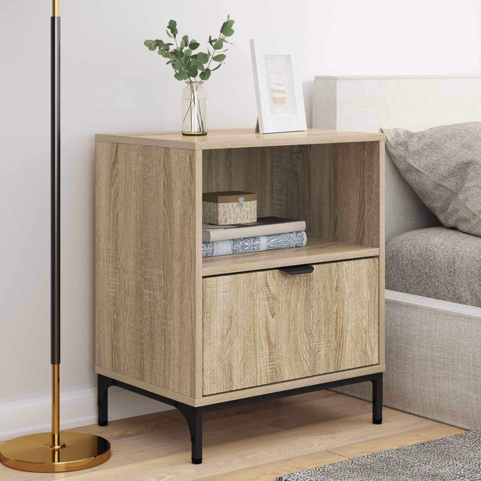 Nightstands 2 pcs Sonoma oak 49 x 36 x 61 cm