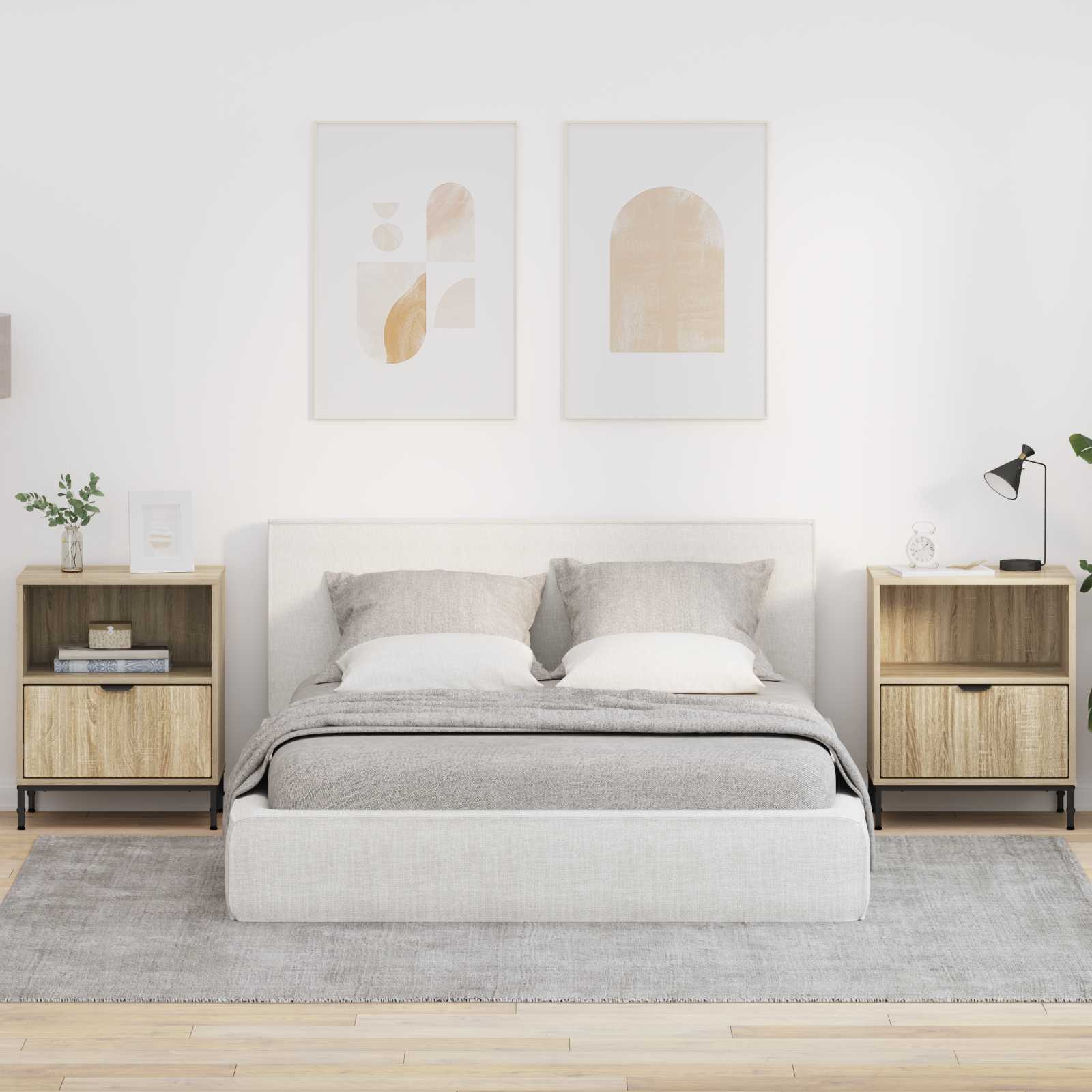 Nightstands 2 pcs Sonoma oak 49 x 36 x 61 cm