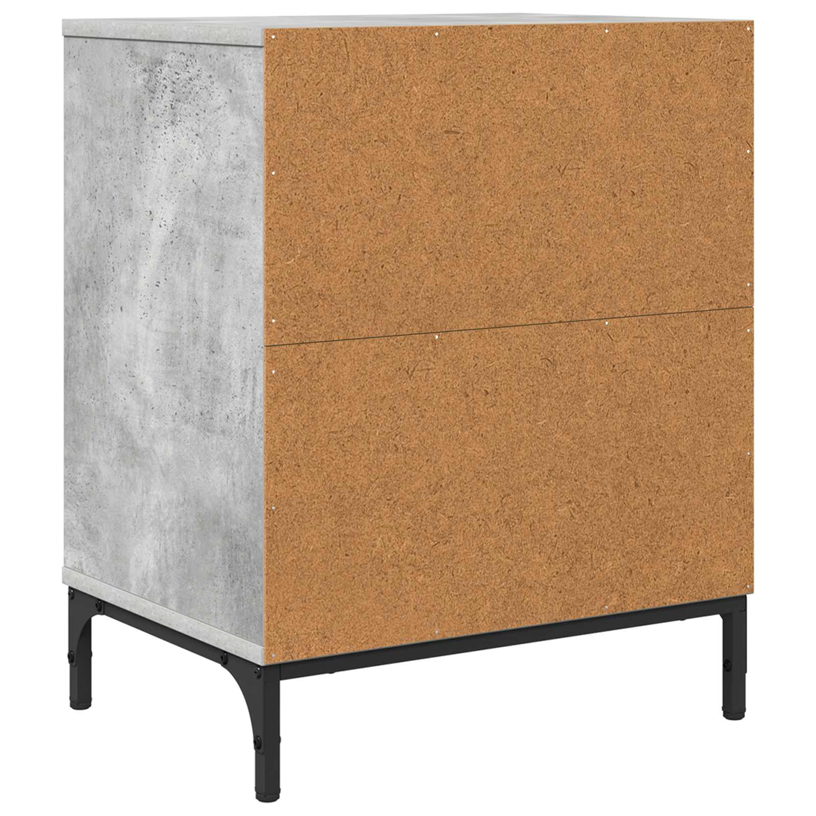 Naktiniai staliukai 2 pcs Betono pilka 49 x 36 x 61 cm