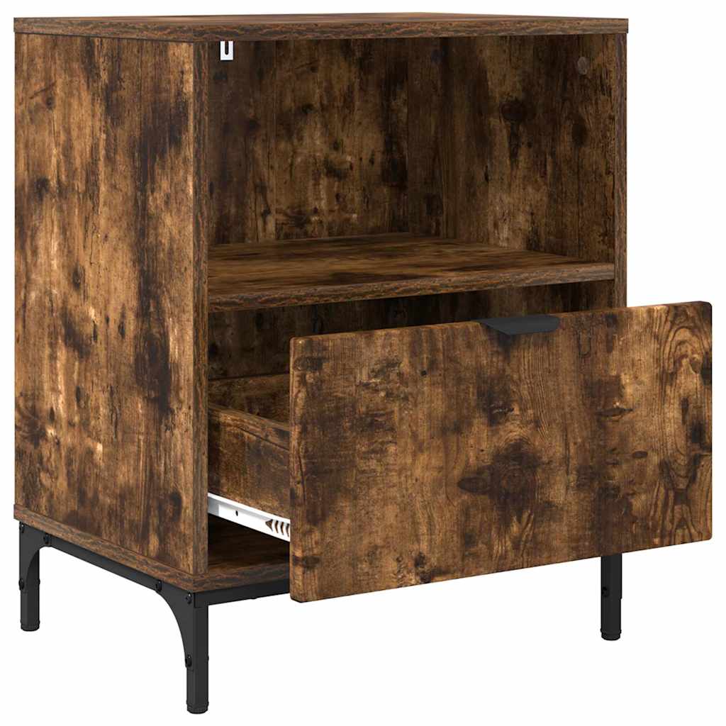 Bedside cabinets 2 pcs Smoked oak 49 x 36 x 61 cm
