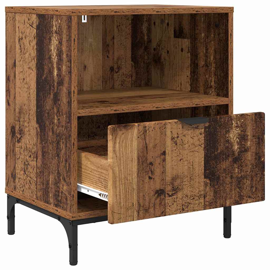 Naktiniai staliukai 2 pcs Sena mediena 49 x 36 x 61 cm