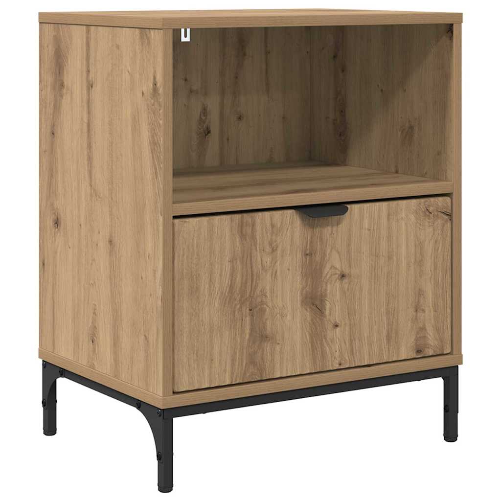 Bedside cabinet with drawer artisan oak 49 x 36 x 61 cm