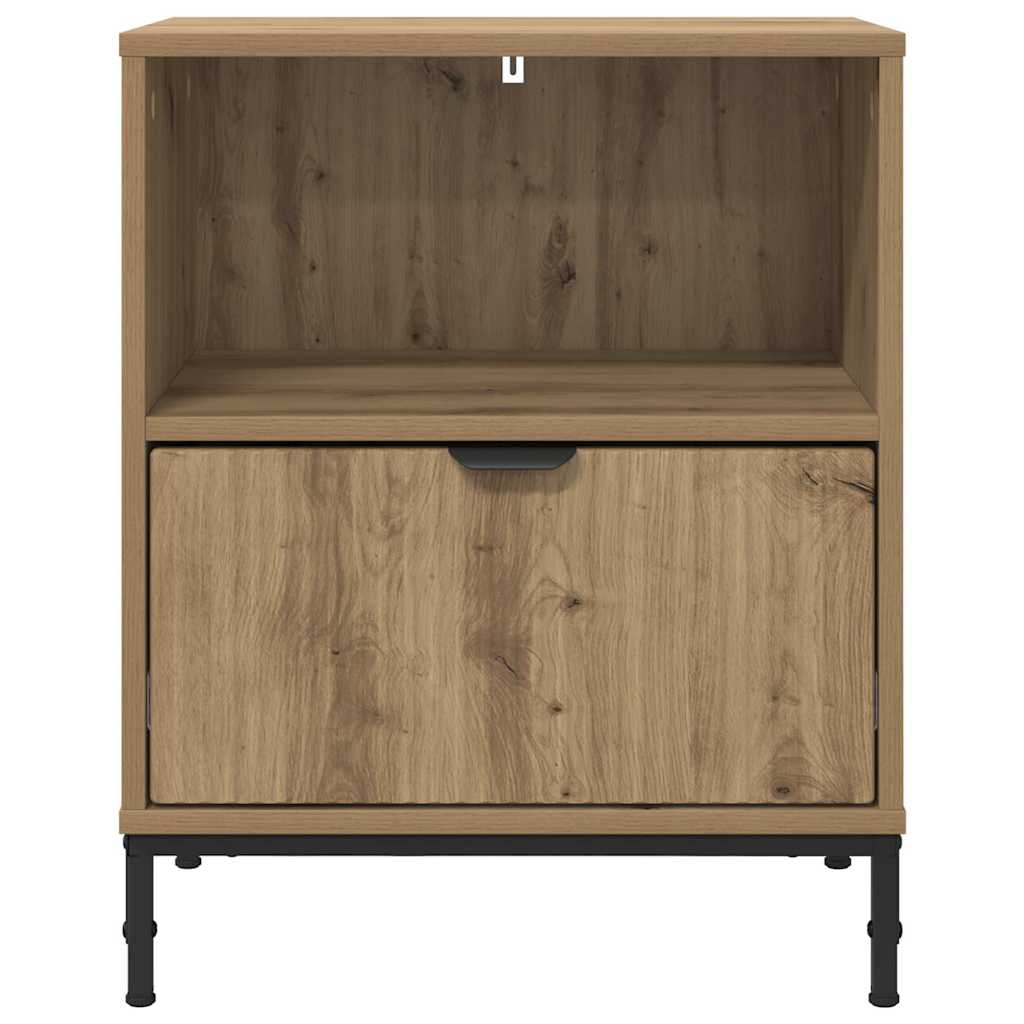 Bedside cabinet with drawer artisan oak 49 x 36 x 61 cm