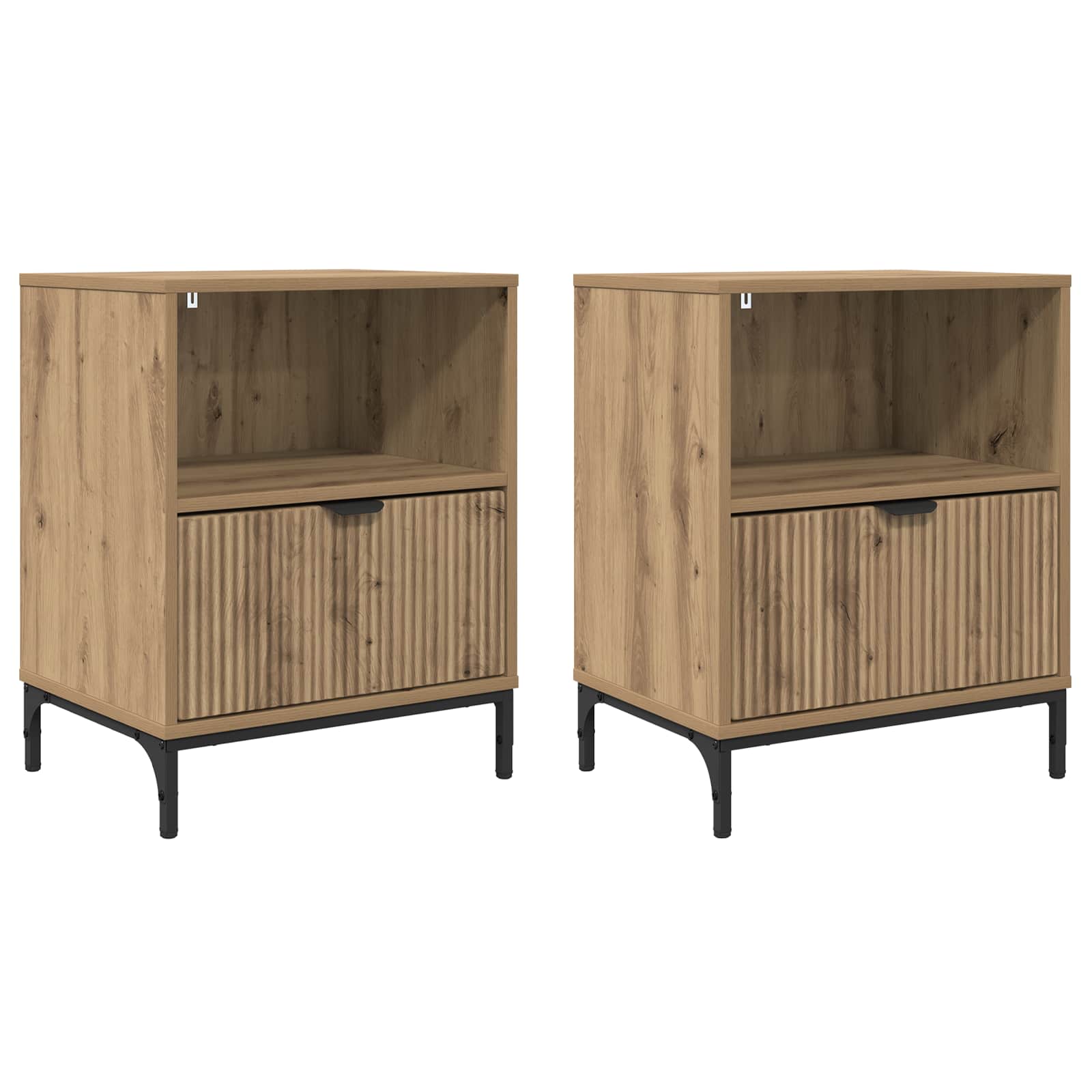 Naktiniai staliukai 2 pcs artisano ąžuolo 49 x 36 x 61 cm