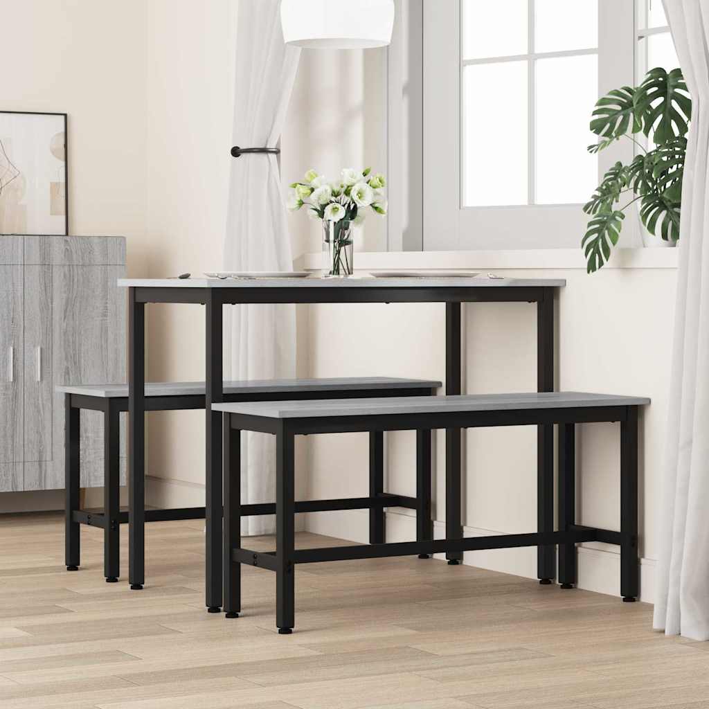 Dining Bench Grey Sonoma 100 x 32.5 x 48.5 cm