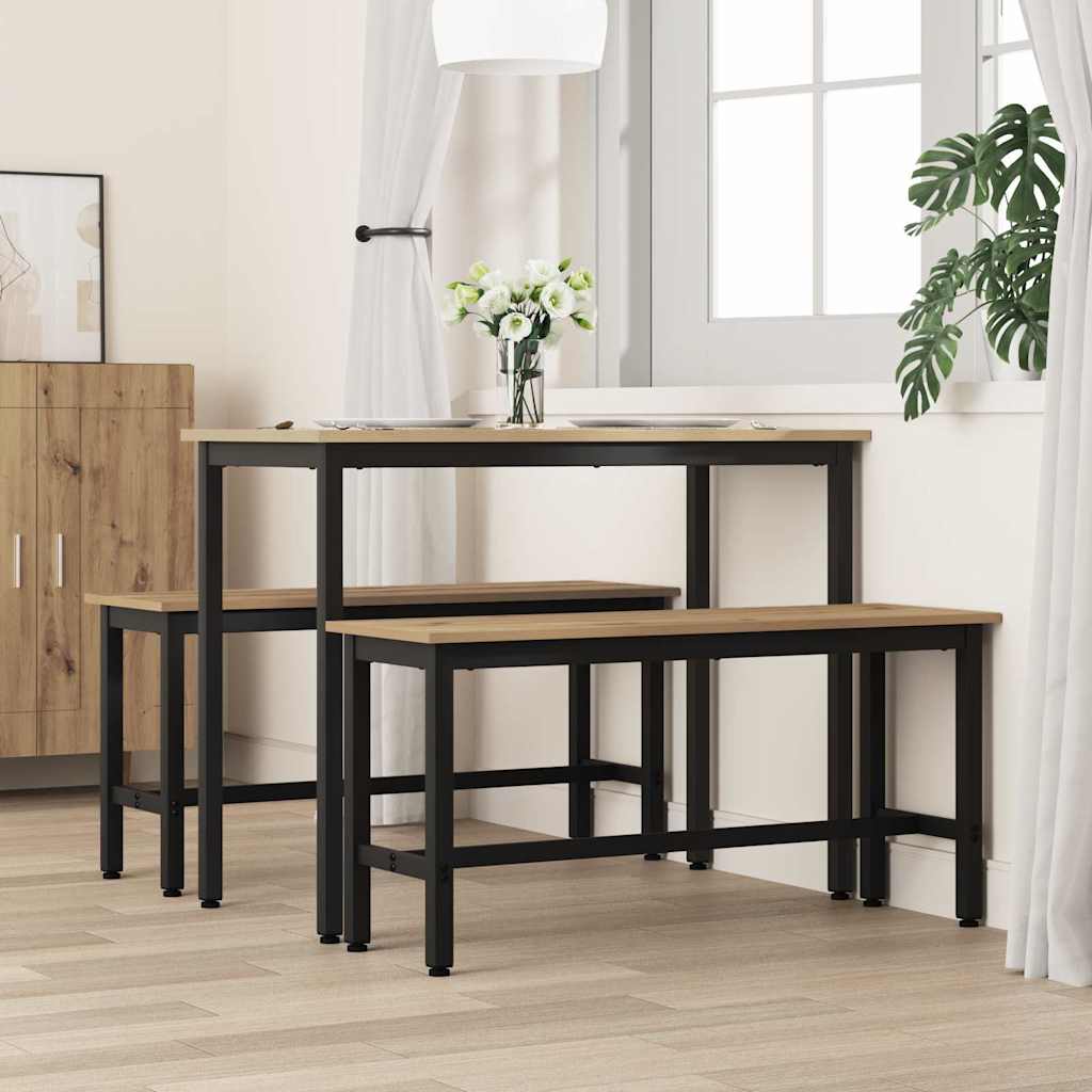 Valgomojo suolas 2 pcs Amatininkų ąžuolas 100 x 32,5 x 48,5 cm