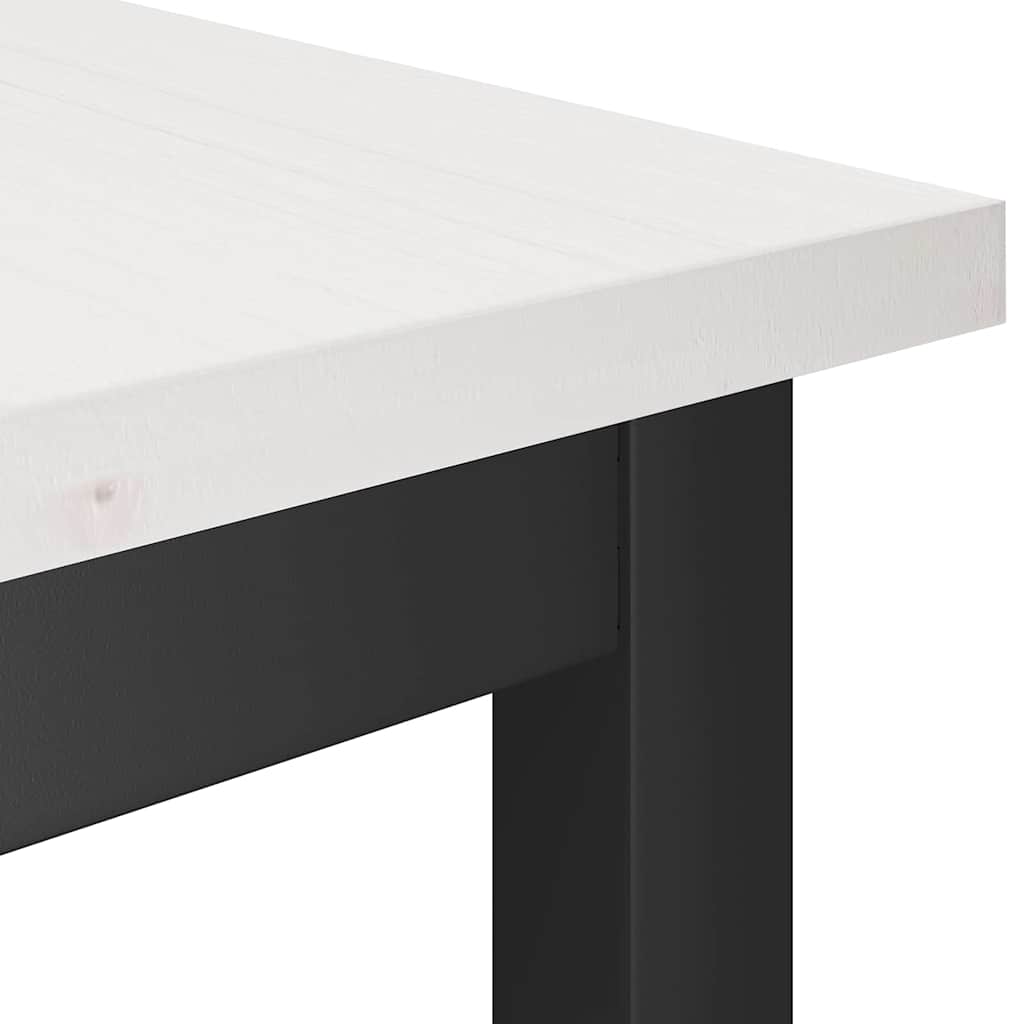 Valgomojo suolas Balta 100 x 32,5 x 49 cm Masyvi pušies mediena