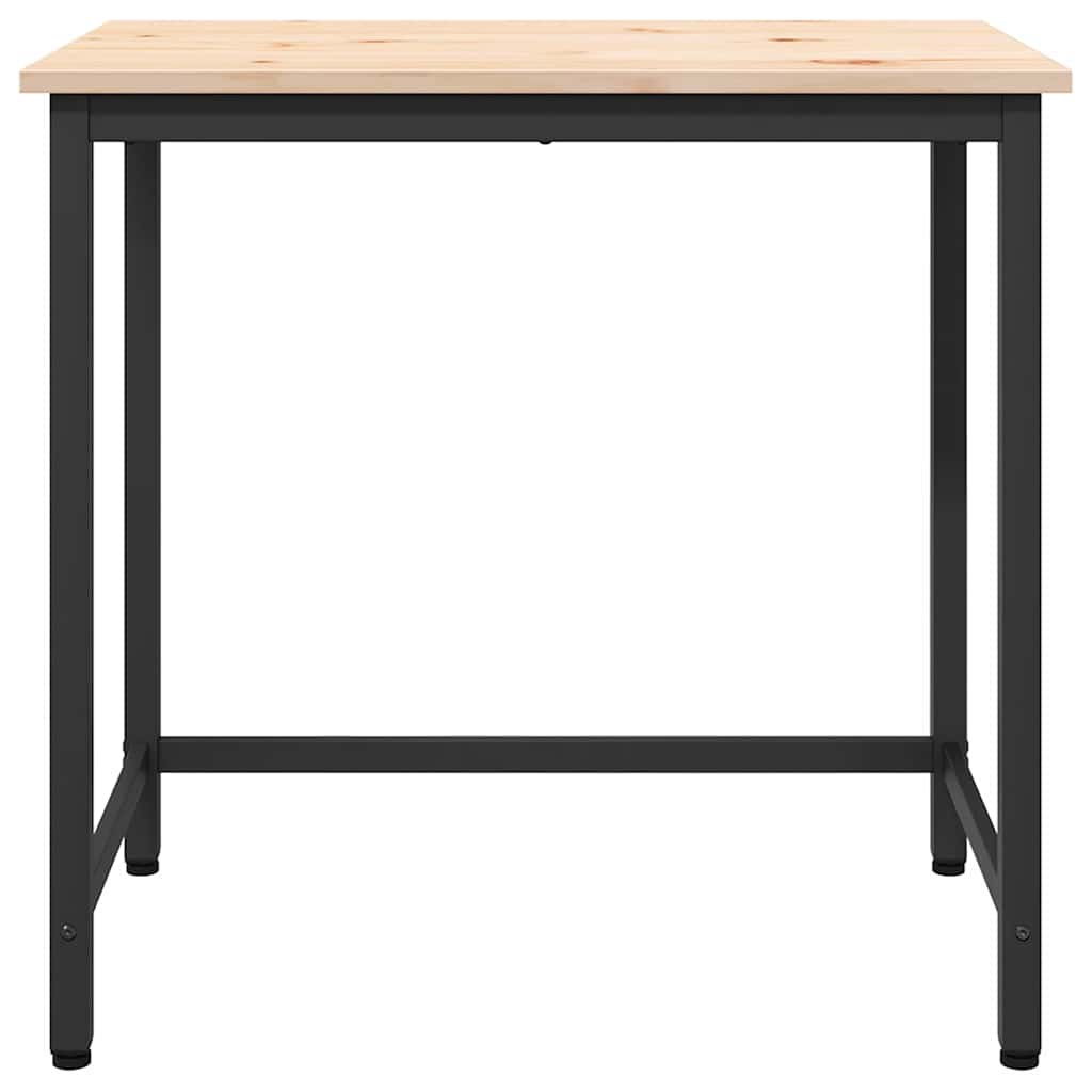 galdiņa dabīgais 80 x 50 x 77 cm Inženierijas koks un tērauds