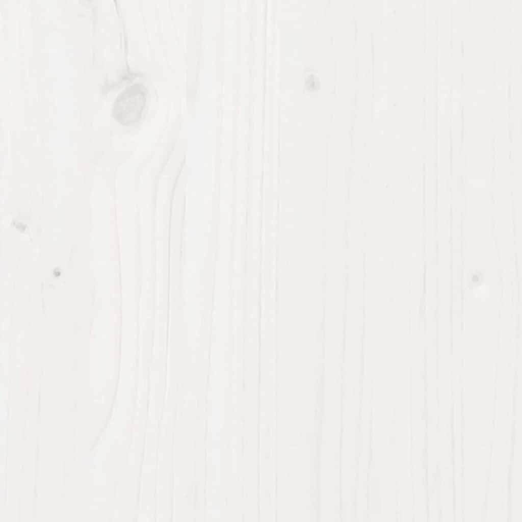 Table White 80 x 50 x 77 cm Engineered Wood and Steel