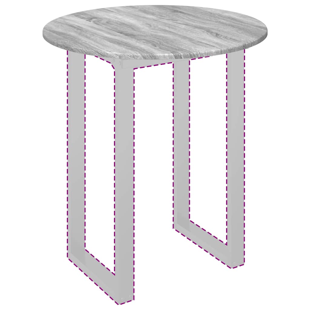 Galda virsma Pelēka sonomas ozola 70 x 70 x 1,5 cm