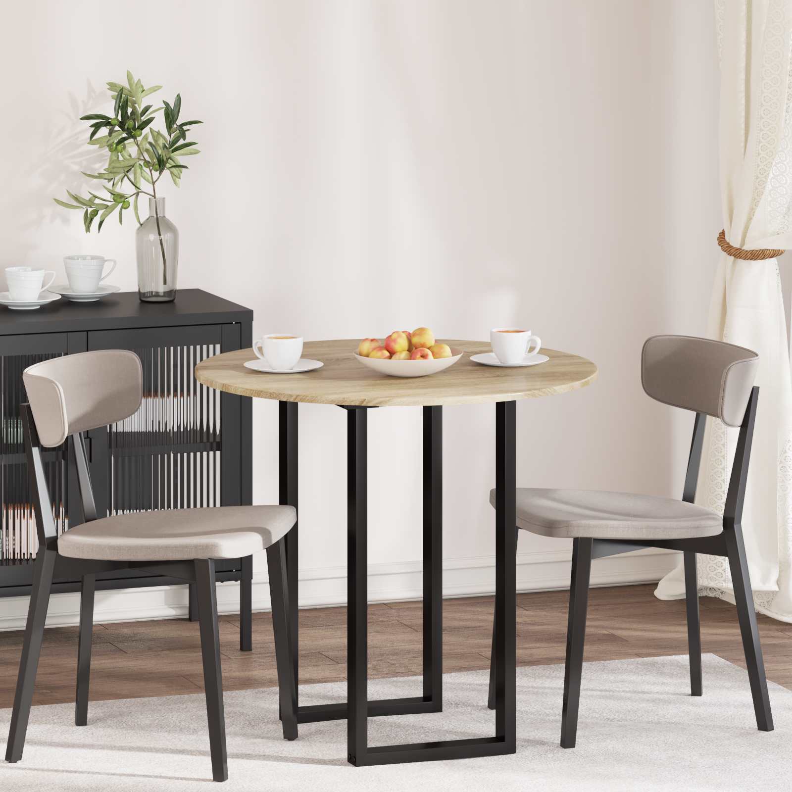 Tabletop Sonoma Oak 80 x 80 x 1.5 cm Engineered Wood