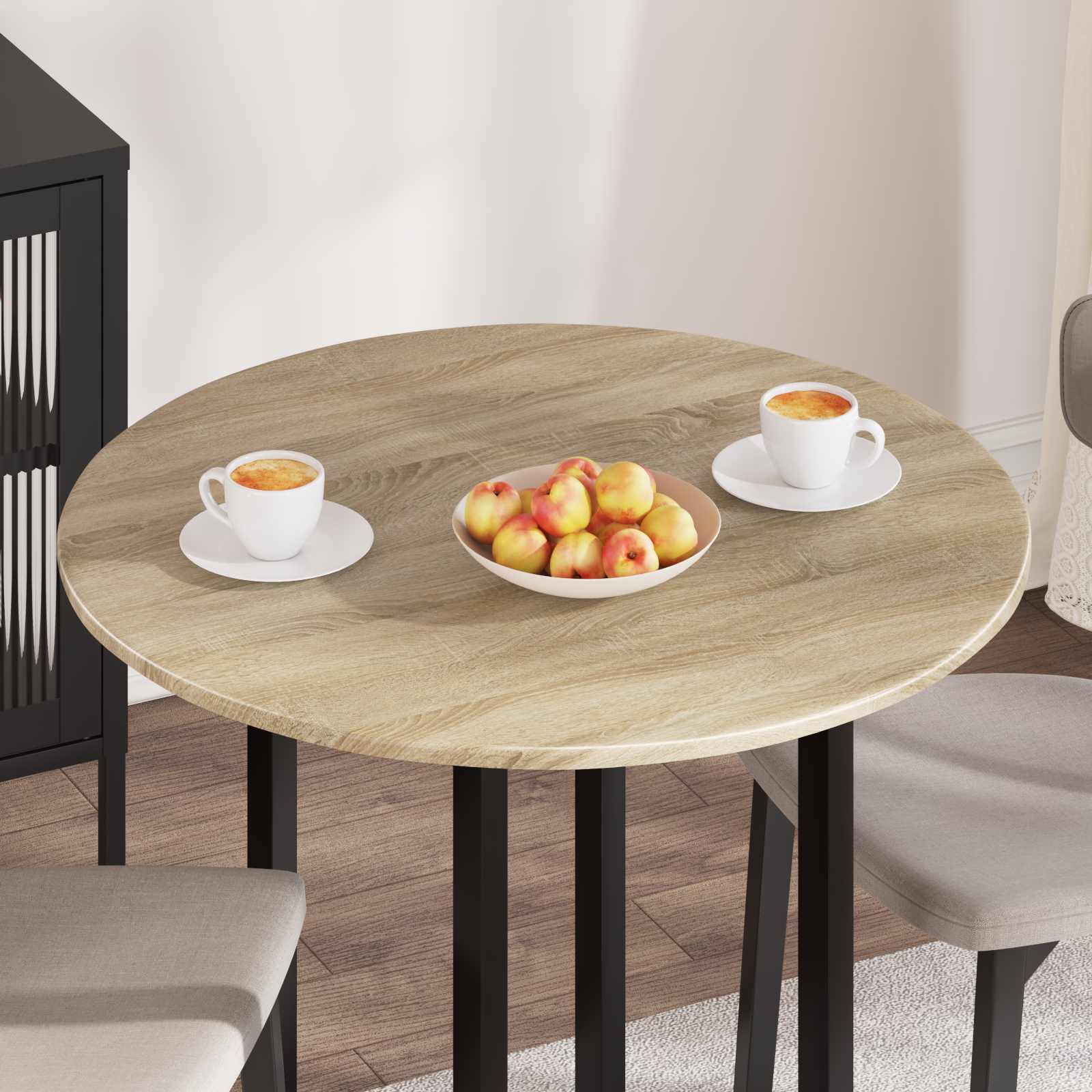 Tabletop Sonoma Oak 80 x 80 x 1.5 cm Engineered Wood