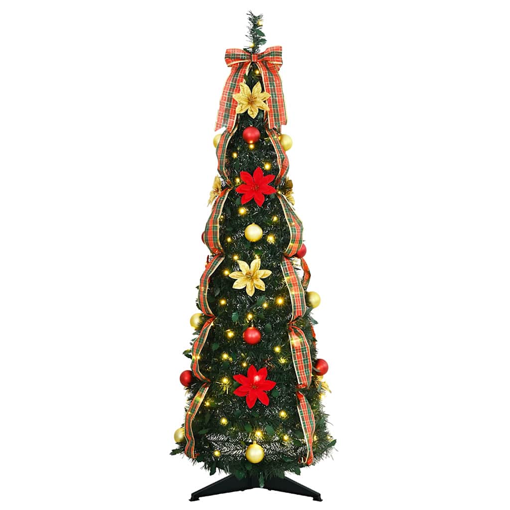 Dirbtinė Kalėdų eglutė CRYSTAL POLAR, su 50 LED stovu Žalia 120 cm.