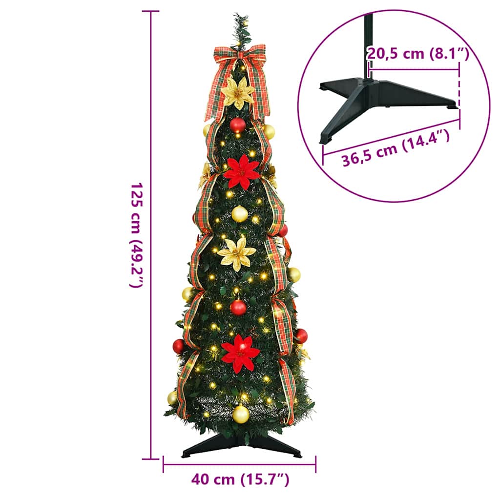 Dirbtinė Kalėdų eglutė CRYSTAL POLAR, su 50 LED stovu Žalia 120 cm.