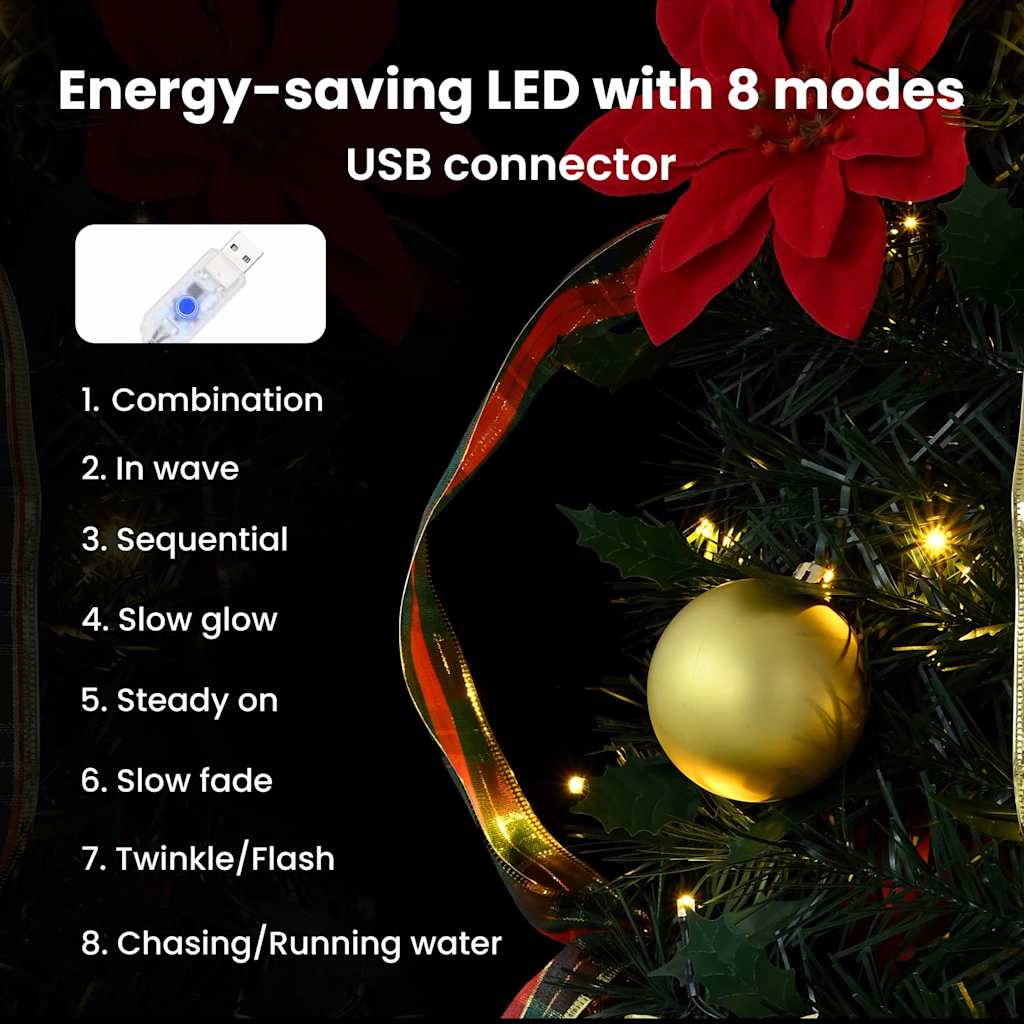 Dirbtinė Kalėdų eglutė CRYSTAL POLAR, su 100 LED stovu Žalia 150 cm.