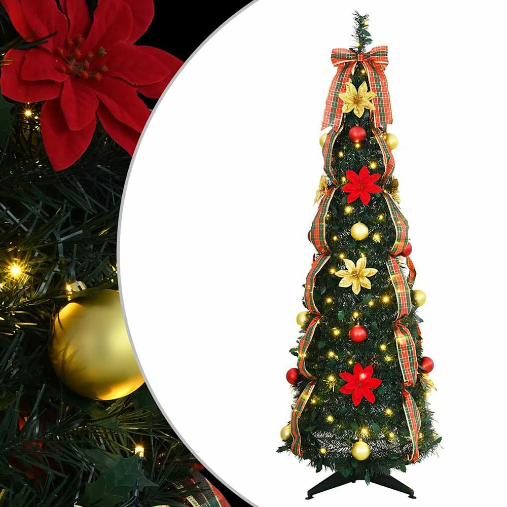 Mākslīgā eglīte CRYSTAL POLAR, ar LED virteni, zaļa, 150 cm.