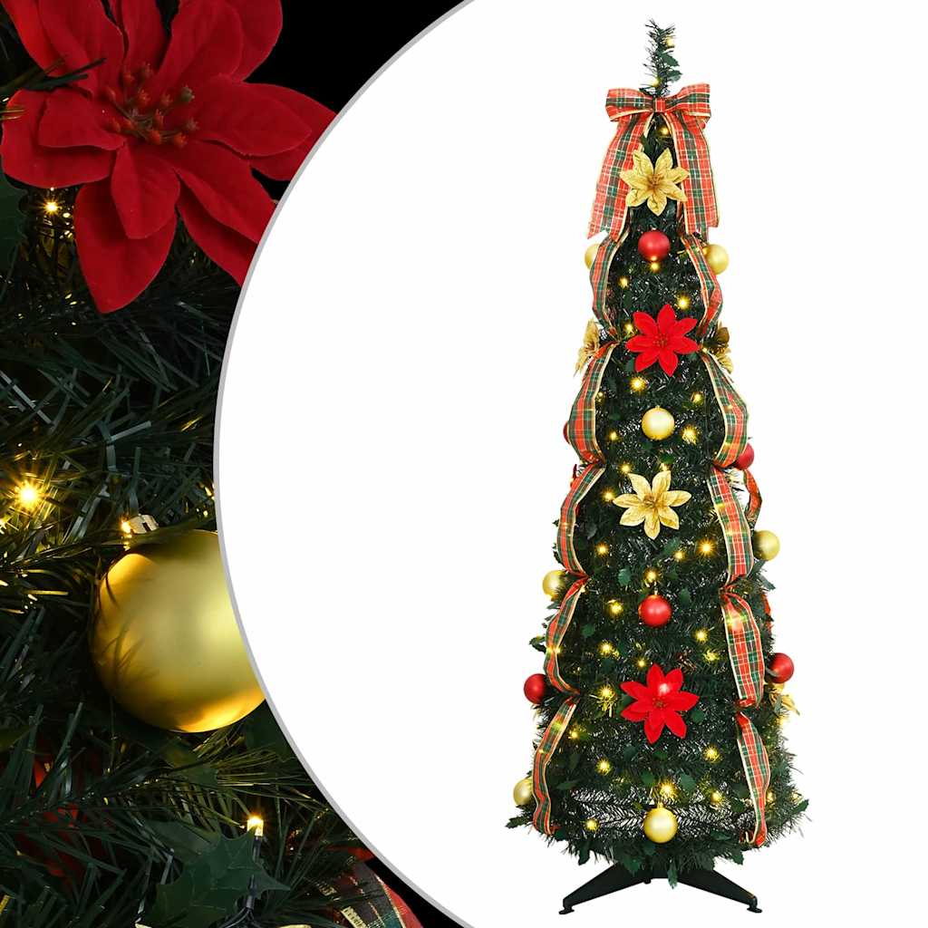 Dirbtinė Kalėdų eglutė CRYSTAL POLAR, su 100 LED stovu Žalia 150 cm.
