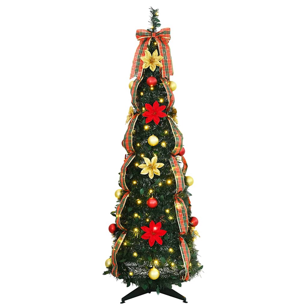 Dirbtinė Kalėdų eglutė CRYSTAL POLAR, su 100 LED stovu Žalia 150 cm.