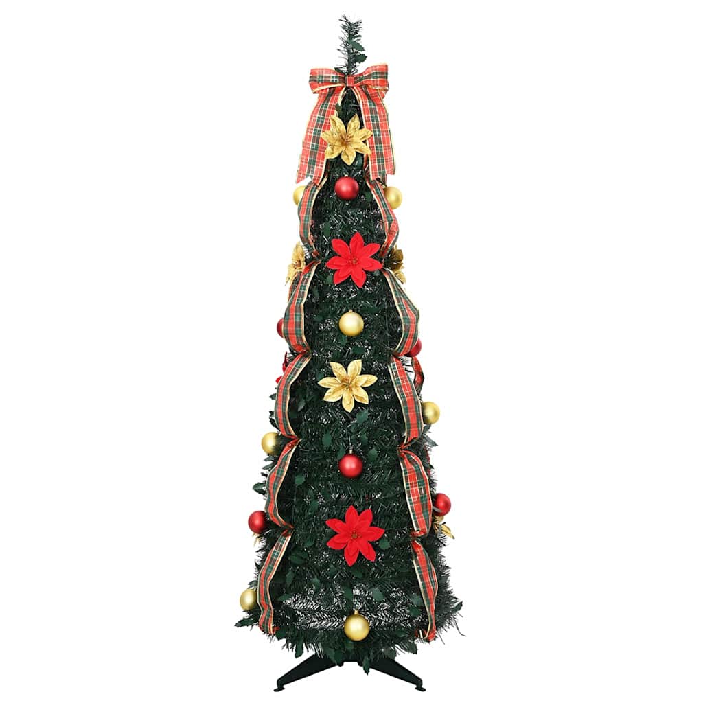 Dirbtinė Kalėdų eglutė CRYSTAL POLAR, su 100 LED stovu Žalia 150 cm.