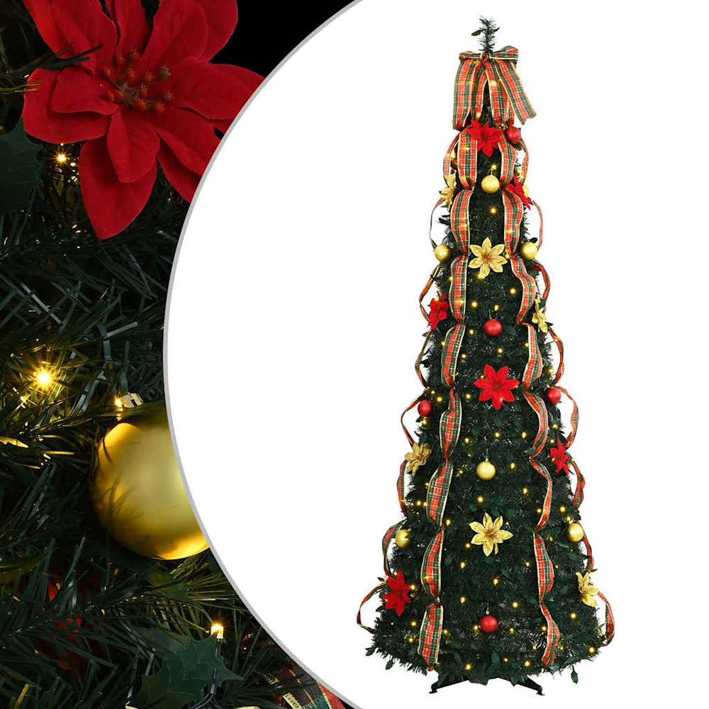 Dirbtinė Kalėdų eglutė CRYSTAL POLAR, su 150 LED stovu Žalia 180 cm.