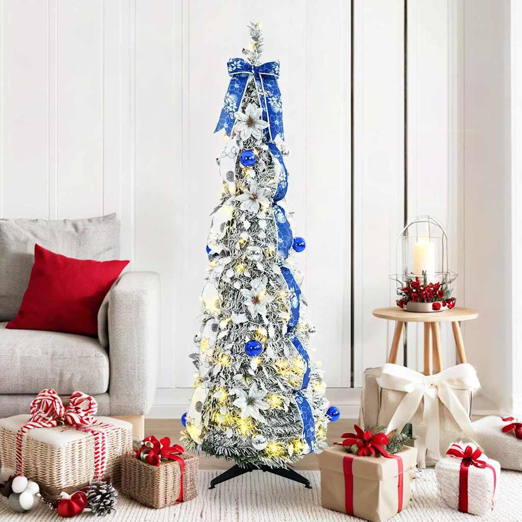 Dirbtinė Kalėdų eglutė CRYSTAL POLAR, su 100 LED stovu Žalia 150 cm.