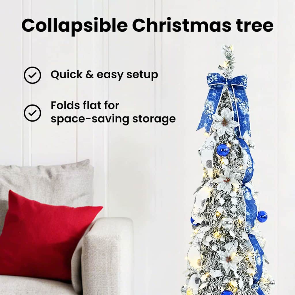 Dirbtinė Kalėdų eglutė CRYSTAL POLAR, su 100 LED stovu Žalia 150 cm.