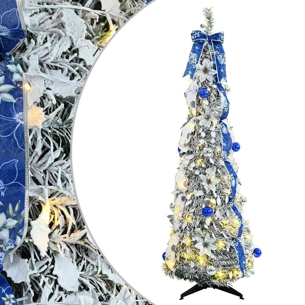 Dirbtinė Kalėdų eglutė CRYSTAL POLAR, su 100 LED stovu Žalia 150 cm.