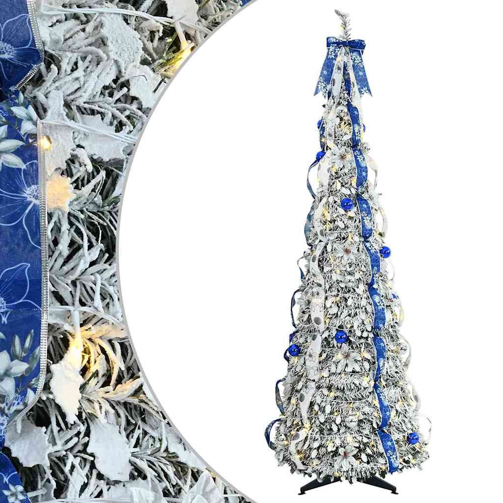Mākslīgā eglīte CRYSTAL POLAR, ar 150 LED lampiņām, zaļa 180 cm.