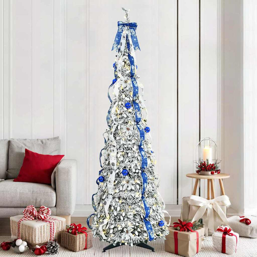 Dirbtinė Kalėdų eglutė CRYSTAL POLAR, su 200 LED stovu Žalia 210 cm.