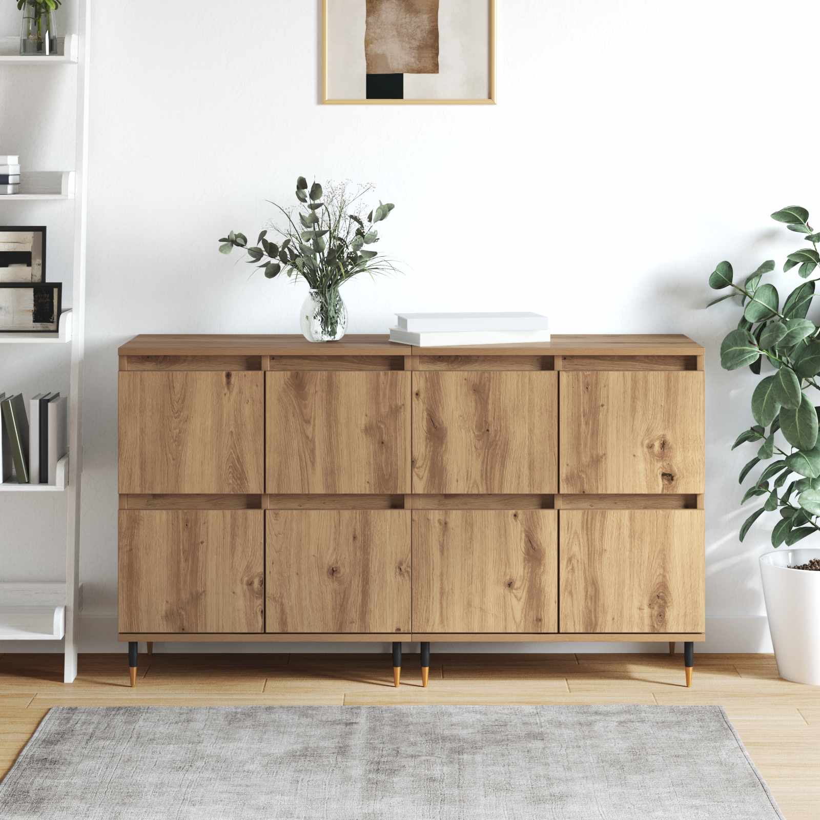 Oppbevaringsskap 2 pcs Amatininkų ąžuolas 60 x 35 x 70 cm
