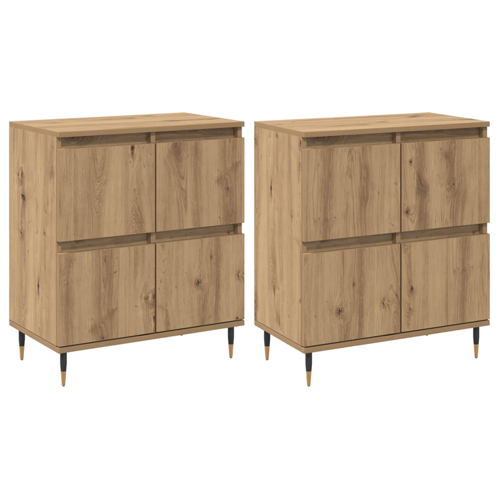Oppbevaringsskap 2 pcs Amatininkų ąžuolas 60 x 35 x 70 cm