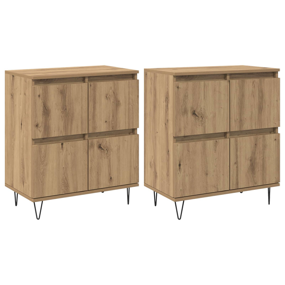 Šoninės lentynos 2 pcs artisano ąžuolo