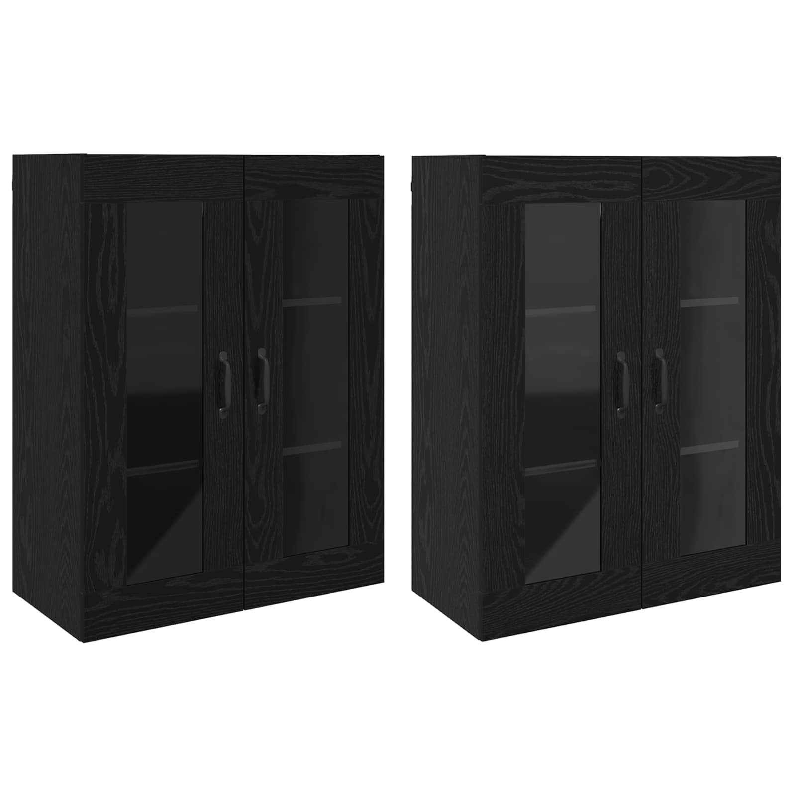 Sieniniai spintelės 2 pcs juoda ąžuolo 69,5 x 34 x 90 cm