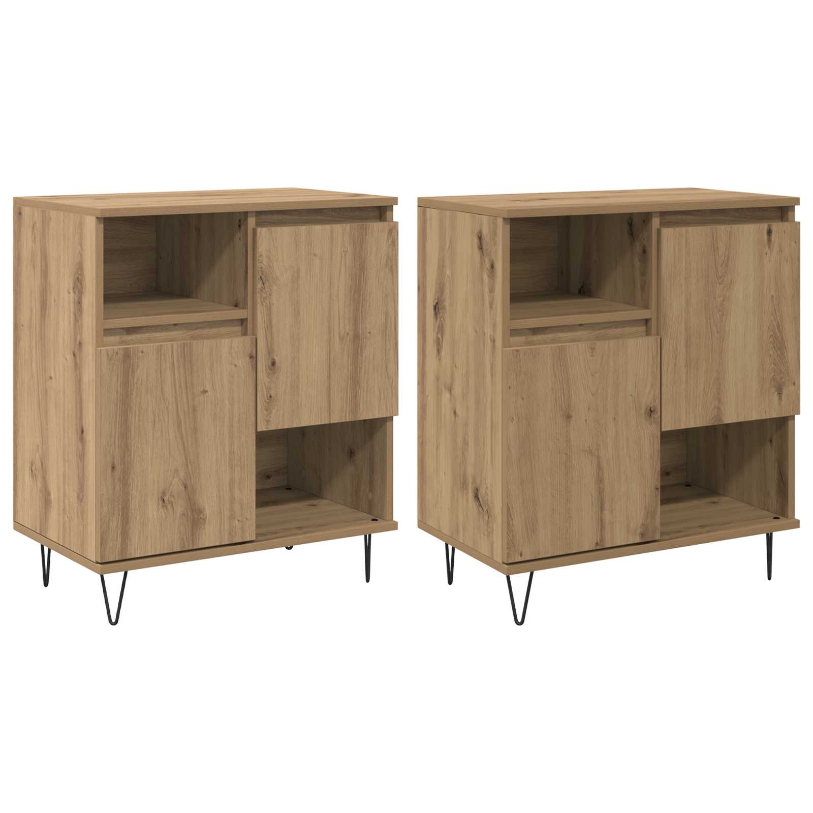 Kabalas 2 pcs Amatininkų ąžuolas 60 x 35 x 70 cm
