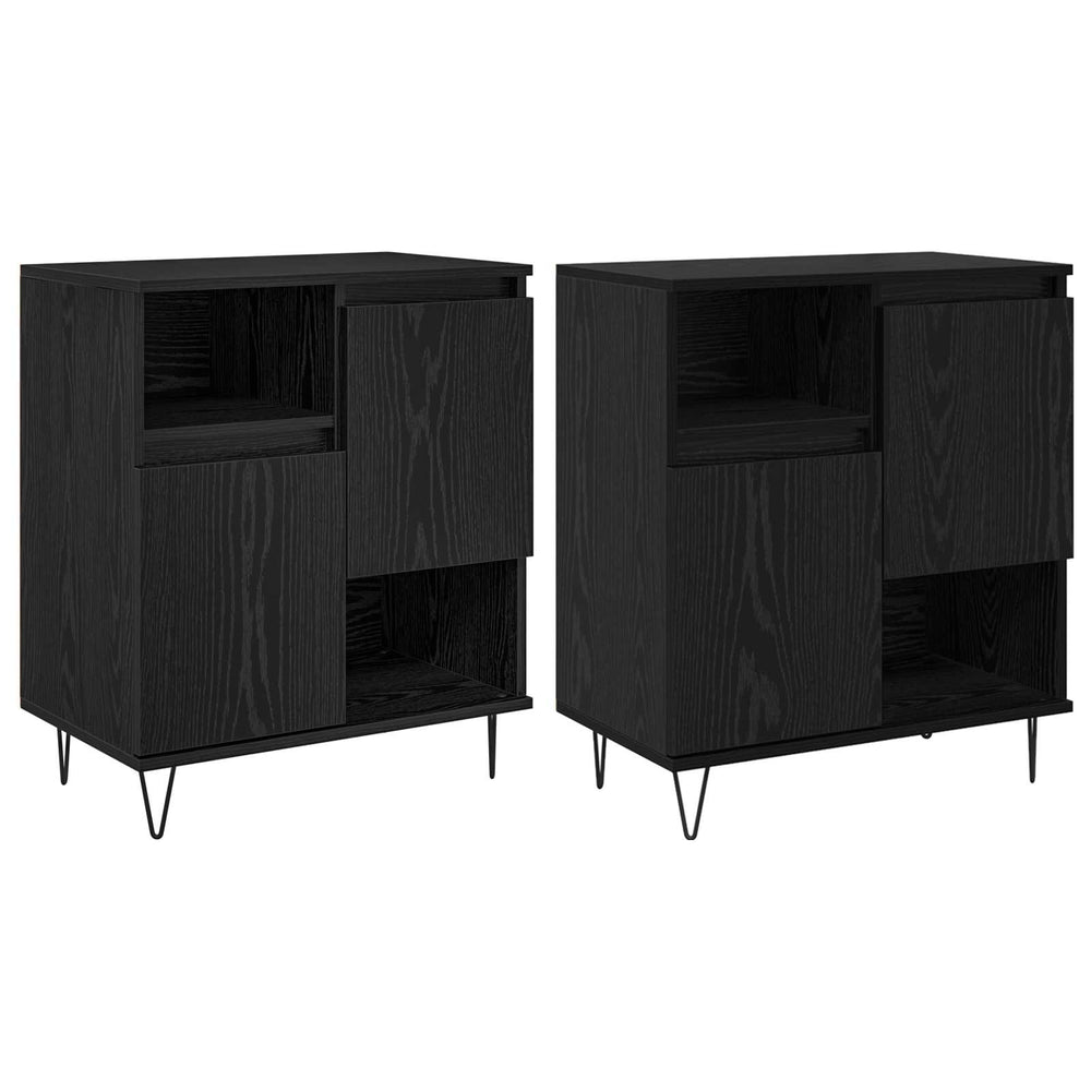 Kabalas 2 pcs Juodas ąžuolas 60 x 35 x 70 cm