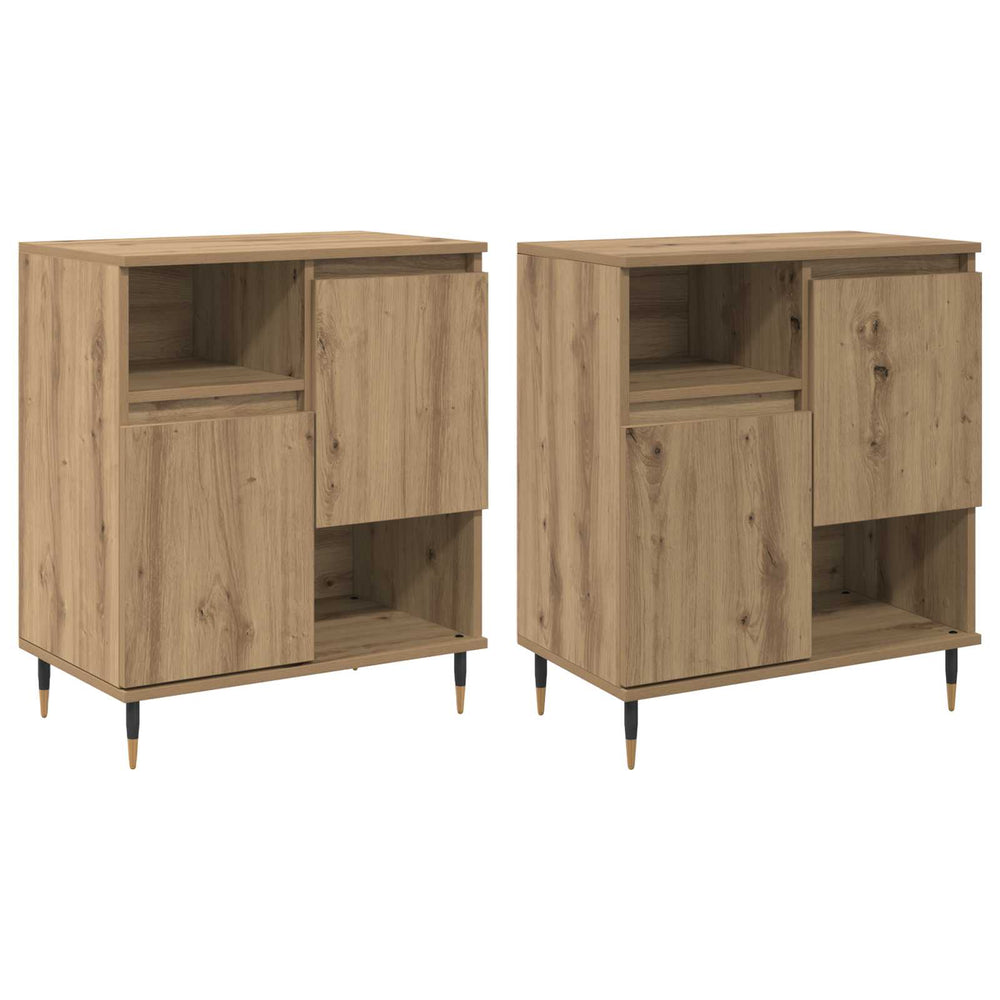 Šoninės lentynos 2 pcs artisano ąžuolo