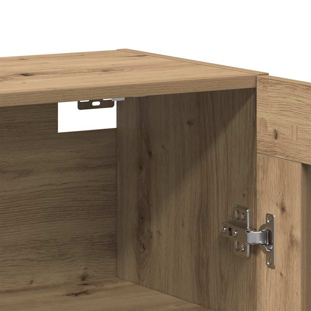 Wall cabinets 2 pcs Artisan oak and black