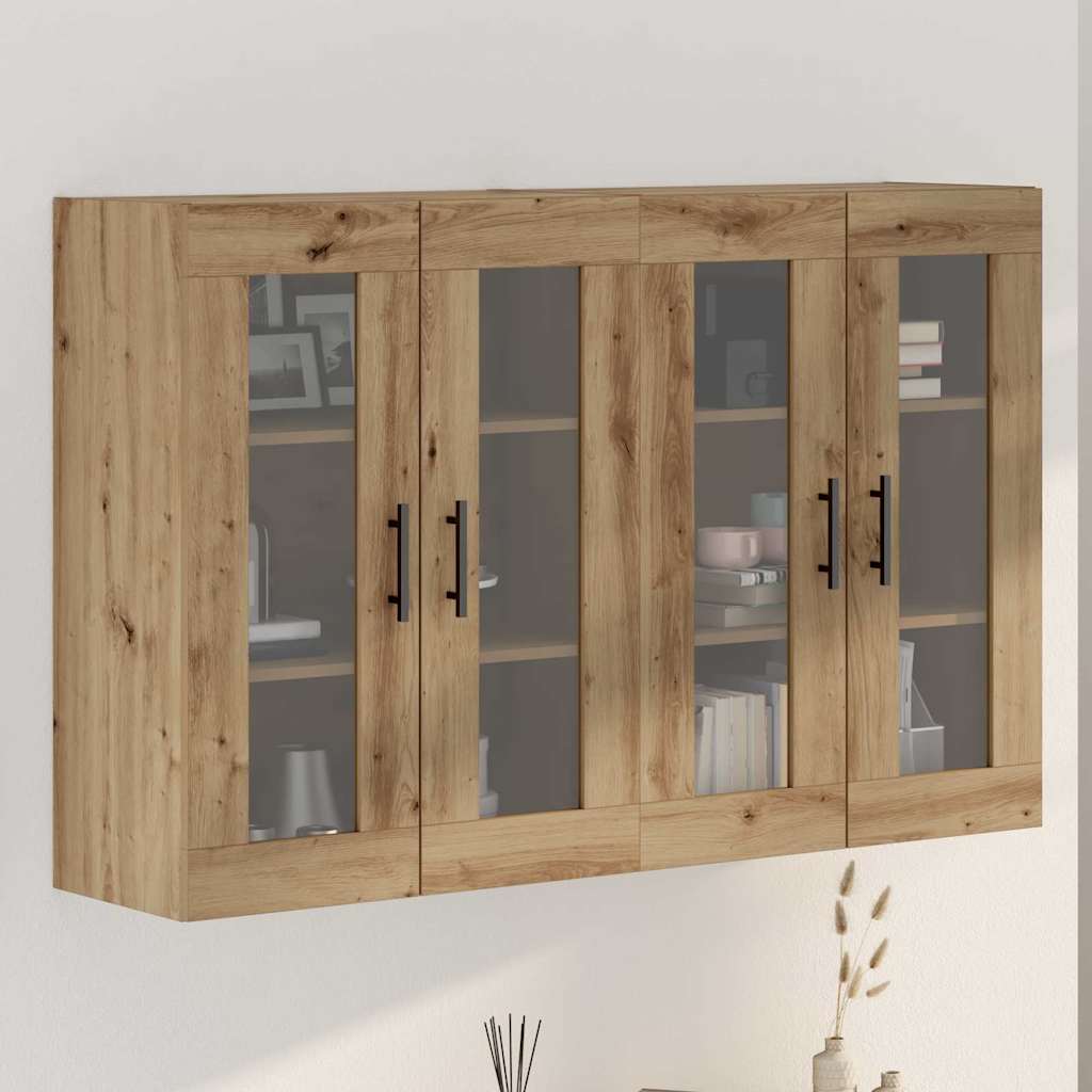 Wall cabinets 2 pcs Artisan oak and black